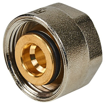 Соединение резьбозажимное 17х2,0x3/4, с евроконусом (никелированная латунь) RAUTHERM S